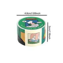 Pegatinas decorativas de estilo coreano lindo, pegatinas de planificador básicas de colores vibrantes con dibujos a mano de dibujos animados, adecuadas para diarios, planificadores, scrapbooking