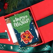 Weihnachtsgrußkarten - mit Blumenmuster, personalisierte Feiertags-Karten. Geeignet für Freunde, zum Ausdruck von Feiertags-Dankbarkeit und Glückwünschen, mit thematischer Inspiration, auch als Weihnachtsgeschenkkarten verwendbar