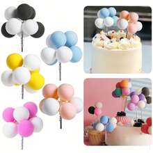 8pcs/Set Color Mini Balloon Cake Decoration For Birthday Parties Dessert Cake Decoration - Multicolor - View 2