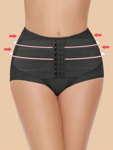 JUQDNX Mesh Stitching Shaping Panties, Tummy Control Compression Panties To Butt Lift & Shape Buttocks, Women's Underwear & Shapewear