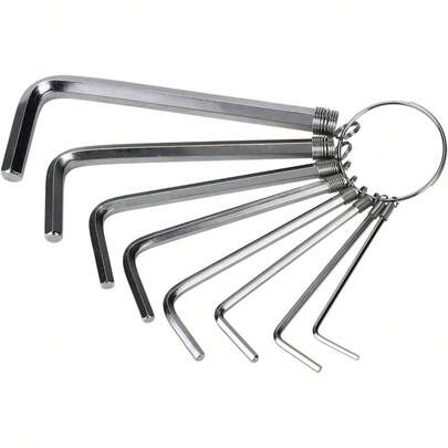 Allen Wrench Hex Key Set, 8 In 1 Metric L Shape Hexagon Wrench, Wrench Size: 1.5mm, 2mm, 2.5mm, 3mm, 3.5mm, 4mm, 5mm, 6mm