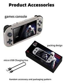 1pc Handheld Game Console With 4.3-Inch Screen 4k High-Definition Nostalgic Arcade Built In 25 Simulators 30000 Games For Husband Or Brother Holiday Birthday Gift