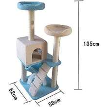 ROSPFKELSC Cat Tree Scratching Post Tower Wooden Cat Platform with Toy Large Luxury Cat Nest Scratch Board and Climbing Frame for Cats - Un color - Ver 6