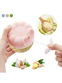 EYSENC 1pc Mini Home Hand Blender, Garlic Mincer, Ginger Garlic Chili Paste Manual Mixer, Garlic Press, Multi-Function Blender, Suitable For Kitchen - Pink - View 9