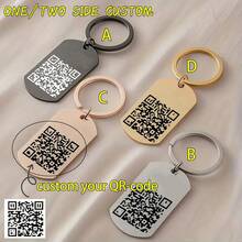 Customized QR Code Keychain, Personalized Business Card, Company Introduction, Party, Wedding, Stainless Steel Metal Material - Multicolor - View 7