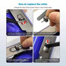 底板轮替换件适用于戴森 V6 V7 V8 V10 V11 V15 DC58 DC59 DC62 直驱吸尘器头滚轮替换件 - 黑色 - 查看 5