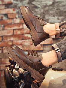 Herren Lässig/Business/Formelle Schuhe, Neuer britischer Stil vielseitige Dicksohlen Leder Sneaker - Verschiedenfarbig - Übersicht 26