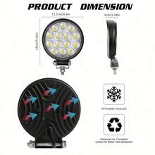 Circular Light Strip 4.5 Inches 140W 2800 Lumens Floodlight Off-Road Driving Roof Light Bumper Light Suitable For SUV, Truck Off-Road - Circular Light - View 5