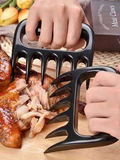1pc/2pcs Creative Bear Claw Meat Shredder, New Kitchen Tool, BBQ Utensil, Meat Separator, Hand Protector
