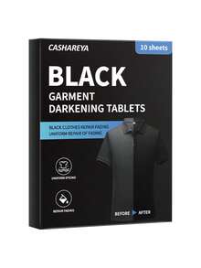 10pcs Black Clothing Dye Sheets, Black Fabric Dye Patches, Clothing Repair Paper, Faded Garment Deepening Sheets, Portable Travel Pack For Home & Commercial Use - Black - View 8