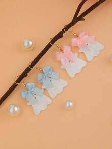 1 Pair Butterfly & Ghost Dangle Earrings, Cute Halloween Jewelry