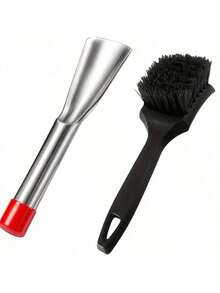 2pcs/3pcs Garden Trowel, Planting Flower Shovel, Outdoor Weeding Digging Cleaning Brush Set, Lawn Mower Cleaning Tools