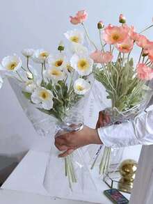 1/3/5PCS Artificial Poppy, 59cm Long, With 4 Flowers, Simple And Modern Style, Can Be Bent And Does Not Fade - Used For Diy Flower Wall, Scene Layout, Living Room And Bedroom Vase Flower Arrangement, Wedding, Party Decor,Desk Stuffing.Autumn And Spring Leaf Harvest ,,Room Decor,Home Decor,Kitchen Decor,Wedding Decor,Table Decoration,Centerpieces,Office Decor,Garden Decor,Outdoor Decor