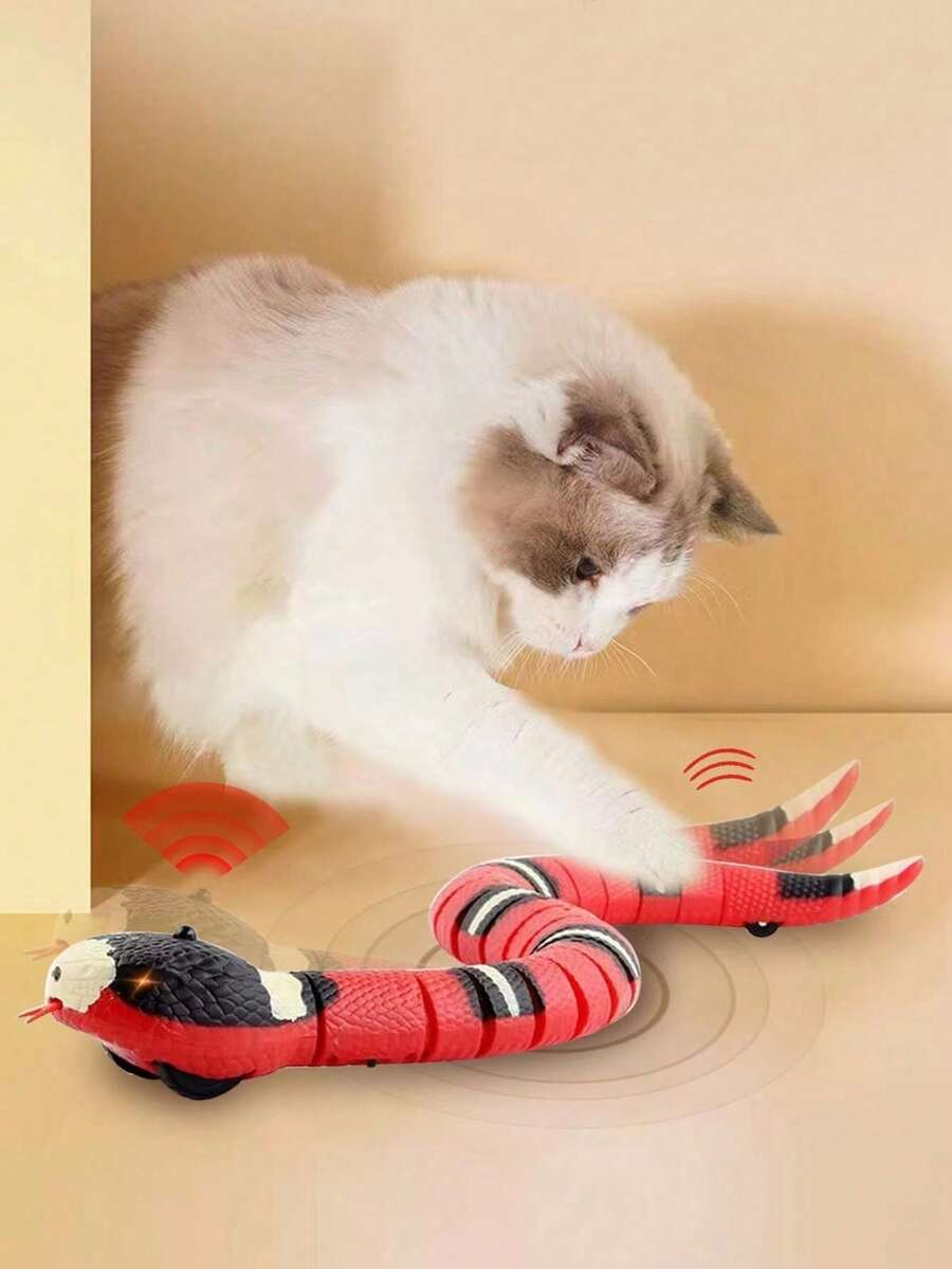 Intelligent Interactive Cat Toy, Automatic Electric Snake, Cat Teaser Game, USB Rechargeable, Suitable For Cats, Dogs And Other Pets