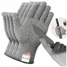 2-Pair/4-Pair Pack 2025 Latest CE Certified EN388 Standard Cut Resistant Gloves, Level 5 Cut Protection, Grade A Cut Index, Highest Grade D Abrasion Resistance, Reinforced Palm, Anti-Slip, Oil-Resistant, Puncture-Proof, Breathable Mesh Knit Design, Flexible Fit, Unisex Industrial Safety Cut Protection Gloves