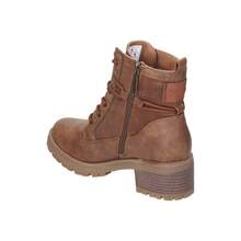 REFRESH | Refresh Damen Stiefeletten mit Absatz – Winterstiefel zum Schnüren mit Reißverschluss – Military-Stil – Bequemer mittlerer Absatz – Vielseitig einsetzbar – Modell 170145 - Kamelfarben - Übersicht 5