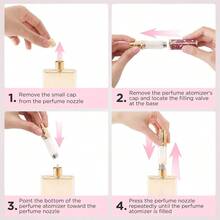 Travel Perfume Bottle Refillable, Perfume Atomizer Leak - Proof Portable 5ML Empty Atomizer Sprayer Bottle Traveling And Outgoing Pink - Leather Style, 5ML - 紅色+5ML - 查看 7