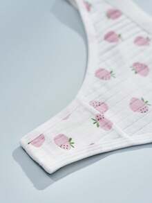 5PCS Women's Thongs Pink Cute Style Comfortable Breathable Cotton Underwear Skin-Friendly Soft Suitable For Daily Wear Sleeping Underwear - Nhiều màu - Xem 5