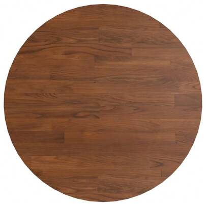Piano tavolo rotondo marrone scuro Ø40x1,5 cm rovere lavorato