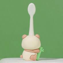 Cepillo de dientes suave para niños, diseño adorable de animales de dibujos animados, mango de goma suave, protege la salud oral, limpieza suave, diseño ergonómico, adecuado para uso diario en el hogar de niños, adorable cepillo de dientes para bebés