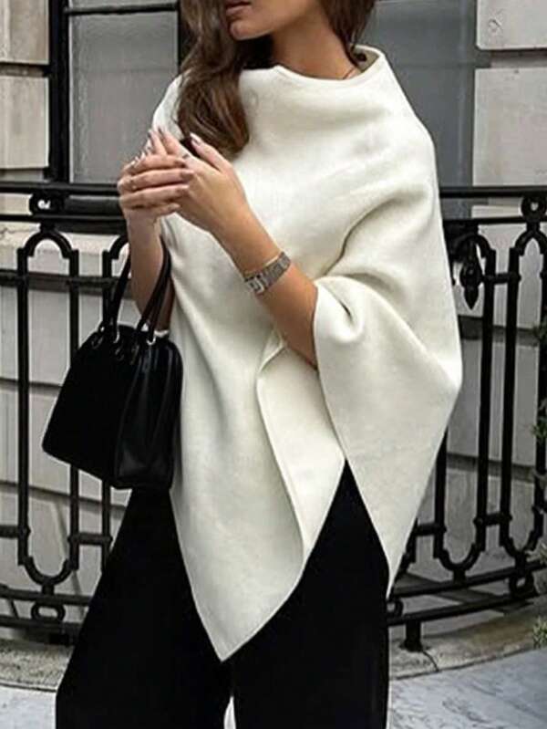 Women's Street Casual Simple Sexy Round Neck Asymmetrical Shawl Hollow Knitted Tops Short Sleeve Mesh Knit Shirts Beach Cover Ups Outfits Lightweight Pullover Shrug Shawl Up Half Bat Loose Blouses Fall Women Clothes