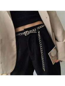 Stylish Chain Belt Women's Accessory Fashion Influencer - Bạc - Xem 2