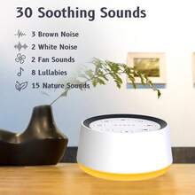 Brown Noise Sound Machine With 30 Soothing Sounds 12 Colors Night Light White Noise Machine For Adults Baby Sleep Machines Memory Function 36 Volume Levels 5 Timers For Home Office Travel