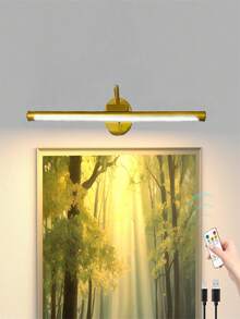 1pc Wall Lamp, Photo Light, With Remote Control, Rechargeable, Three Color Adjustable, Touch, Magnetic Installation, Vanity Light, Angle Adjustable(1800mAh) - Three Colors Of Light - View 4