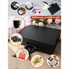 4 PCS Gift Boxes Magnetic Closure Collapsible Gift Boxes For Gift Packaging Rectangle Gift Box For Mother's Day Weddings Birthdays Gifts Large Capacity Solid Color Gift Box With Ribbon BK