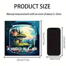 1pc Enchanted Forest In A Jar Adult Coloring Book - Vibrant Fairy Tale Scene With Mushrooms, Butterflies, And A Whimsical House - Ideal For Birthday, Christmas, Halloween, And Party Gifts, Party Coloring Book | Whimsical Illustration | Detailed Coloring - Multicolor - View 3