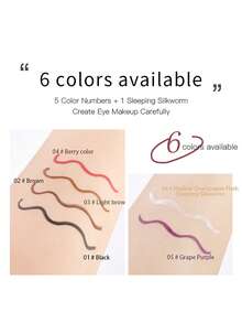 NOVO Delineador de ojos en gel a prueba de agua, resistente al sudor y de larga duración, a prueba de manchas, con punta suave como una pluma, adecuado para maquillaje diario, Año Nuevo, Navidad, Halloween, viajes al aire libre, fiestas y reuniones