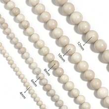 1 Stück Natürliche Fossil Stein Perlen 4/6/8/10/12mm Natürliche Stein Perlen für DIY Schmuckherstellung