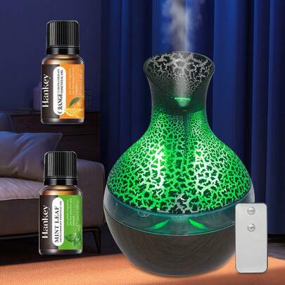 300ml USB Humidifier & Diffuser With Remote  Ultra Quiet, 7 Color LED Lights For Home And Office
