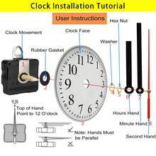 Ceas suspendat exterior în stil american, acrilic transparent, ceas de perete pentru salon, ceas decorativ silențios pentru sufragerie