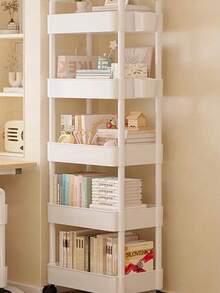 3-Tier Rolling Storage Cart With Handles - Multifunctional Floor Standing Shelving Unit, Perfect For Kitchen And Bathroom Organization, Movable Draining Rack, Ideal For Holiday Gatherings, Back To School, New Year's, Stylish And Practical, Suitable For Every Home, Enhances Your Space With Functionality And Elegance, Perfect Gift For Thanksgiving, Christmas, And Valentine's Day - Multicolor - View 3