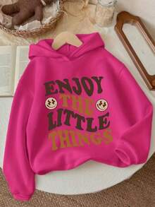 Sudadera hoodie dama mujer gorro capucha manga larga algodón bolsa canguro estampado pecho espalda estrella rocker suave pachoncita puños rib acanalados casual aesthetic homie cossy casa diario frio ciudad urbana moderna juvenil cómoda calientita - Rosa Fucsia - Ver 1