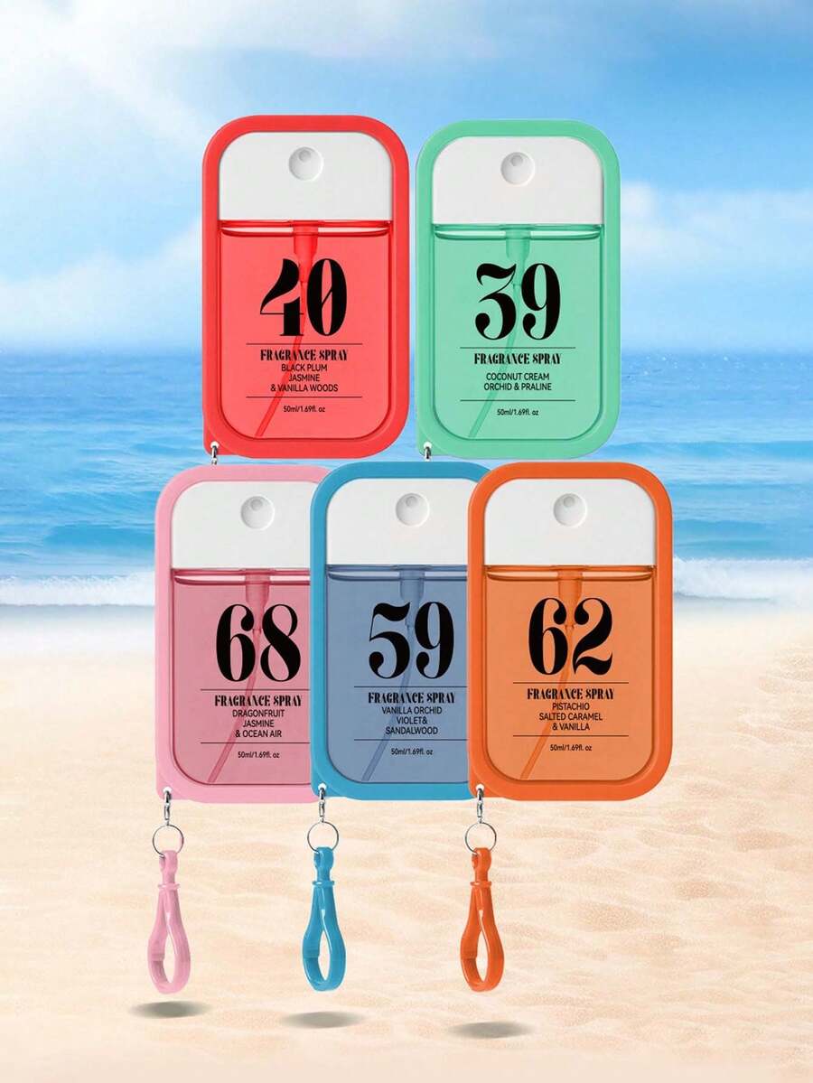 Brazilian Beach Bliss Limit Edition Natural Longlasting Portable Fragrance Spray & Air Freshener Compact Gourmand Fruity Ocean Aqua Solar Sand Scent, Fresh Air Spray For Christmas Day, Hotel Room, Outdoor Atmosphere, Fashion Gifts