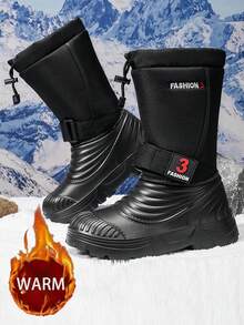 Herren warme Schneestiefel bis zur Mitte des Knöchels, Hochschaft, Winter Outdoor