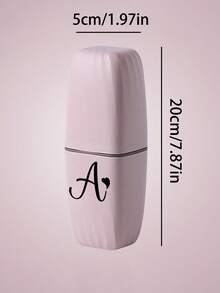 1pc Black Art Letters A-Z Portable Toothbrush Case, Keep Your Toothbrush Clean And On The Go!Travel Toothbrush Holder, Portable Toothbrush Cup Cover,Suitable For Travel, Camping, Business Travel, And School, Multi-Purpose Toothbrush Cup, Travel Wash Cup, Toothbrush And Toiletries Storage Kit, Minimalist Toiletries Storage Box, Travel Essentials, Bathroom Accessories, Household Items, And Storage Supplies(Excluding Q/U/X) - Multicolor - View 11