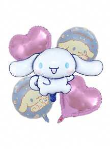 Sanrio 5 件套气球套装、Kuromi 铝制气球套装、Hello Kitty 主题派对装饰气球、Cinnamoroll 主题气球、My Melody 气球派对用品、Pompompurin 节日生日派对装饰、Pochacco 气球配件、派对礼物、节日装饰 - 彩色 - 查看 10