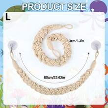 Handmade Woven Climbing Toy For Hermit Crabs, Curtain Rope Hooks, Knitted Woven Pieces, Hermit Crab Climbing Rope, Climbing Animal Rope With Hooks And Suction Cups, Suitable For Hermit Crab Ladder, Hermit Crab Habitat Decor, Lizard, Gecko, Snake, Tree Frog