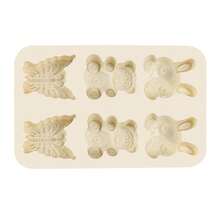 Customized Baking Tools 6-Piece Animal-Shaped Pudding & Jelly Mold DIY Handmade Soap Mold Ice Mold Silicone Cake Mold
