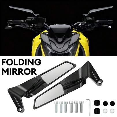 Motorcycle Modification Rearview Mirror Foldable Reflector Fixed Wing Rearview Mirror
