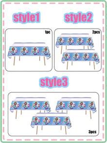 Gabby's Dollhouse Gabby's 一次性 PEVA 桌布，专为娃娃屋设计，防水防油。这款桌布适用于户外聚会、生日派对、生日派对装饰和各种派对装饰。