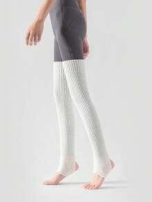 1/2/3 Pairs Women/Men Colorful Long Knee Warmers, Autumn/Winter Leg Warmers For Sports, Yoga, Pilates, Prevent Cold Legs, Cozy - Multicolor - View 12