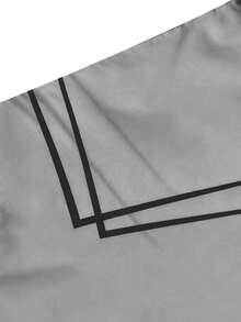 Camisa formal de vestir para hombre con estampado geométrico, estilo de viaje, manga larga - Gris - Ver 6
