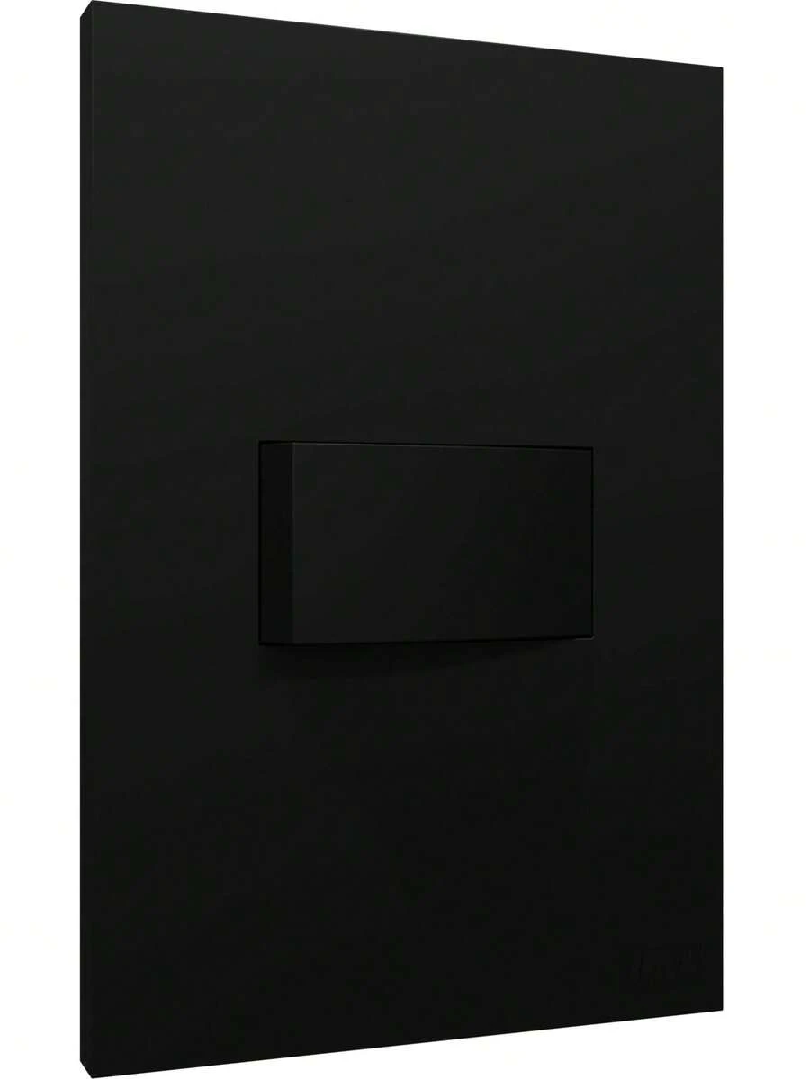Matte Black Wall Switch Recta Black Blux Single Or Parallel Key Size 4x2 For Embedding In The Wall Complete Set Plate Module Support - 1 個單鍵 - 查看 1