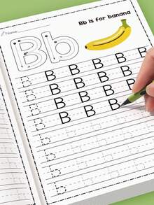 1 Peça Livro de Exercícios de Rastreamento de Letras ABC com 32 Páginas para Crianças, Adequado para Prática de Letras de A a Z na Pré-Escola e Jardim de Infância, Um Livro de Escrita Inicial Interessante com Páginas de Desenho, Cadernos de Cópia e Palavras Mágicas, Um Ótimo Presente, Um Livro de Exercícios, Um Livro de Escrita em Inglês Divertido e Durável, Benéfico para o Retorno às Aulas e Um Presente para Festa de Natal