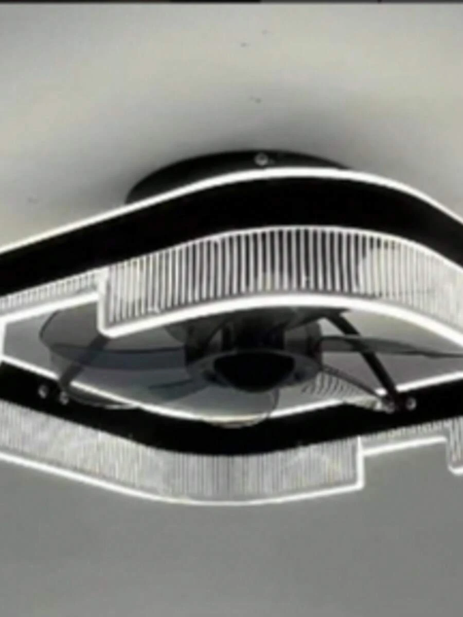 Ventilador de techo con lámpara LED de alto flujo de aire y diseño ergonómico FA105 - Negro - Ver 1