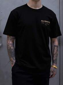 Men's T-Shirt Graphic Letrar All Saints Academia Street - 黑色 - 查看 3